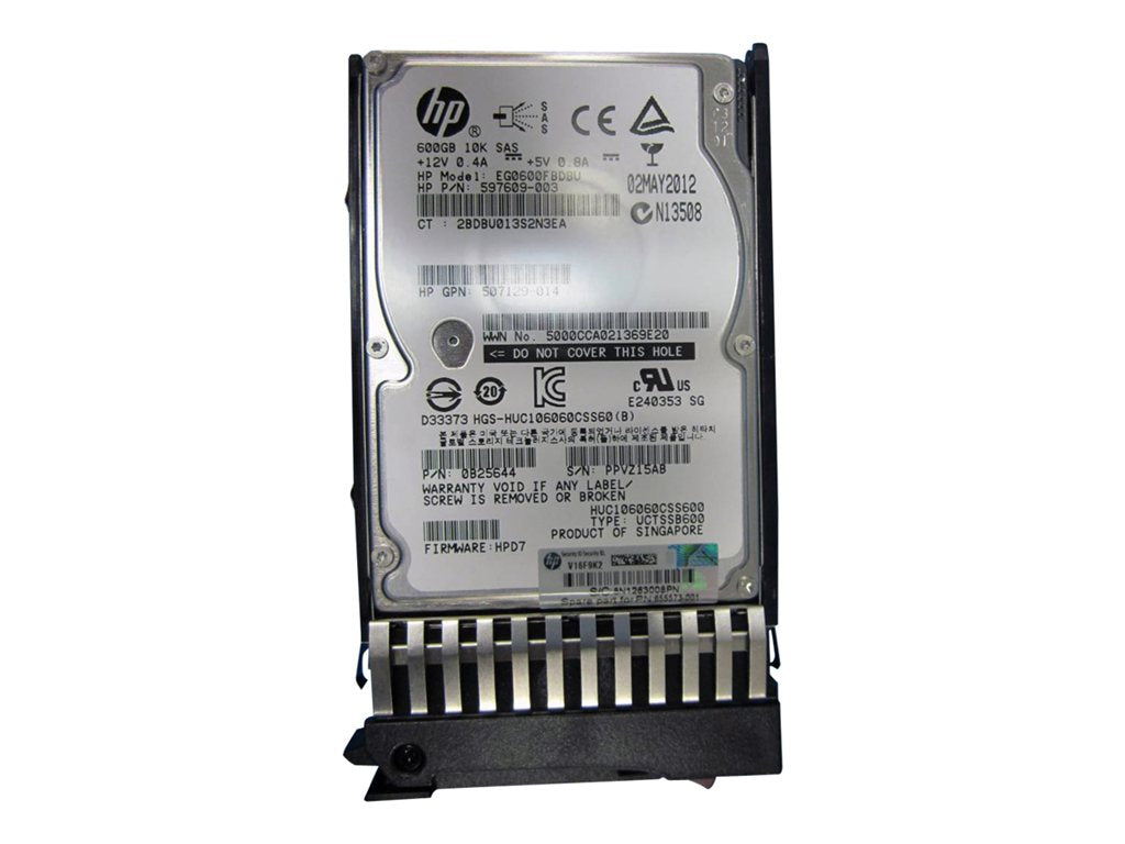 HPE - Hard drive - 600 GB - hot-swap - 2.5 - SAS - 7200 rpm"