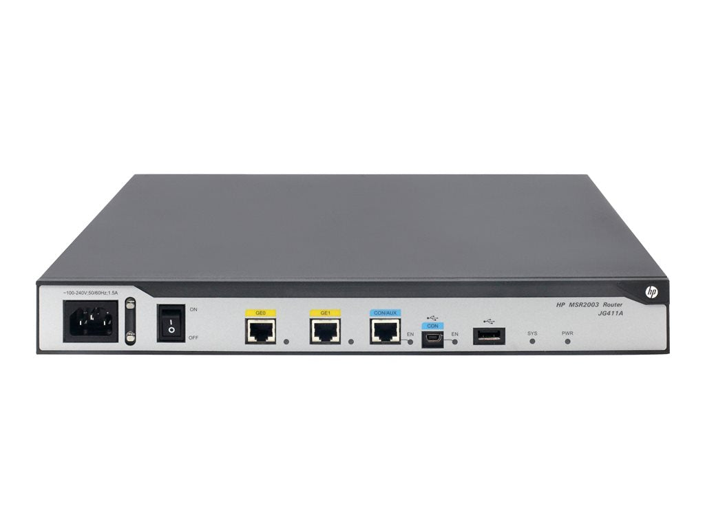 HPE MSR2003 - Router 1GbE - rack-mountable JG411A#A59