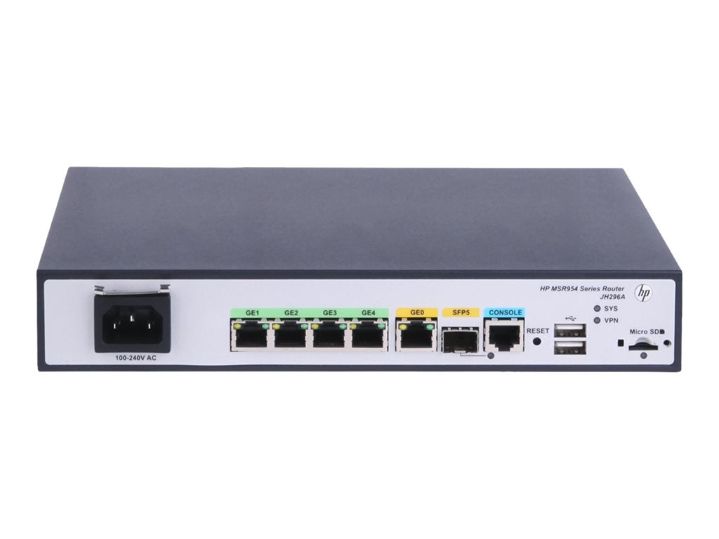HPE MSR954 - - router - 4-port switch - 1GbE - rack-mountable JH296A#B2E