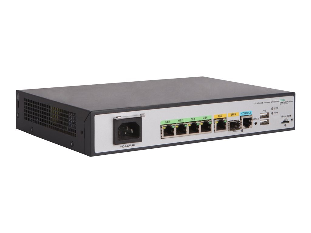 HPE MSR954 - - router - 4-port switch - 1GbE - rack-mountable JH296A#B2E