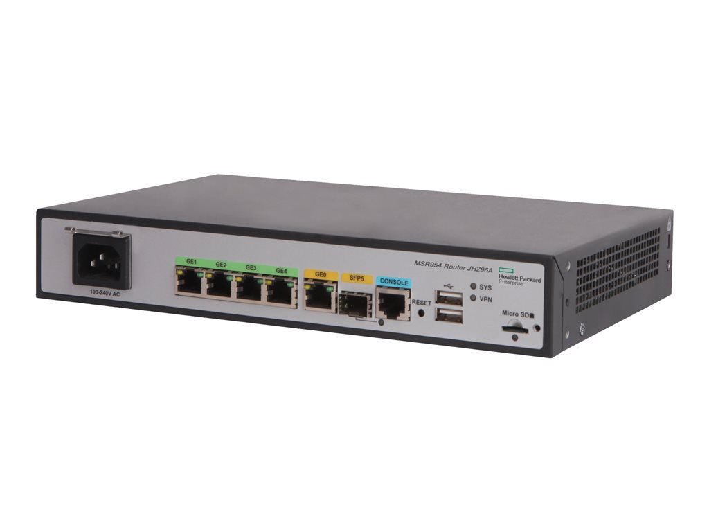 HPE MSR954 - - router - 4-port switch - 1GbE - rack-mountable JH296A#B2E