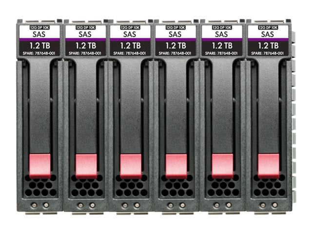 HPE Midline - Hard drive - 10 TB - hot-swap - 3.5 LFF - SAS 12Gb/s - 7200 rpm - remarketed (pack of 6)" R0Q70AR