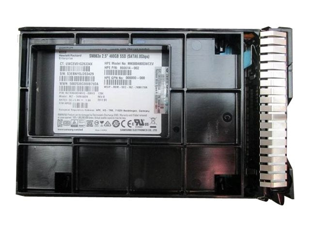 HPE Mixed Use-3 - SSD - 480 GB - hot-swap - 3.5 LFF - SATA 6Gb/s - with HPE Smart Carrier Converter"