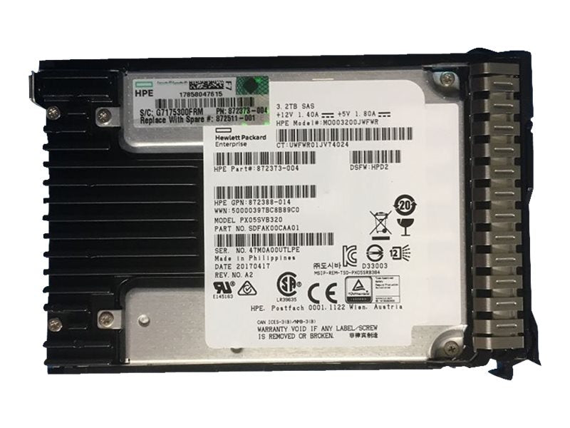 HPE Mixed Use - SSD - 3.2 TB - hot-swap - 2.5 SFF - SAS 12Gb/s - with HP SmartDrive Converter"