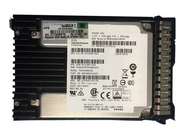 HPE Mixed Use - SSD - 400 GB - 2.5 SFF - SAS 12Gb/s - with HPE Smart Carrier"
