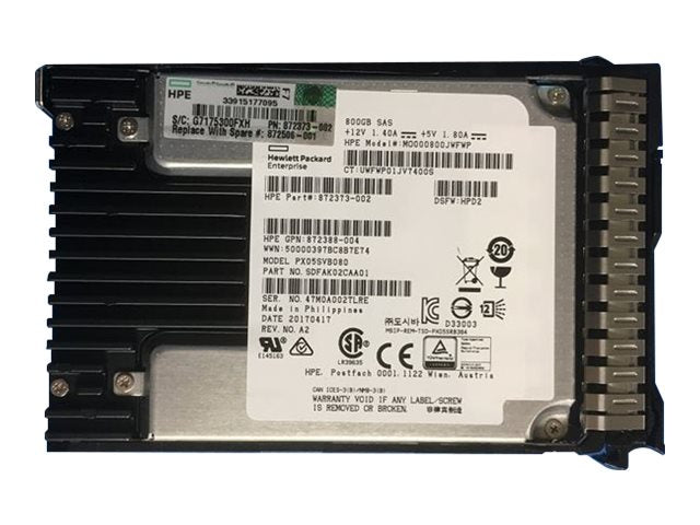 HPE Mixed Use - SSD - 800 GB - 2.5 SFF - SAS 12Gb/s - with HPE Smart Carrier"