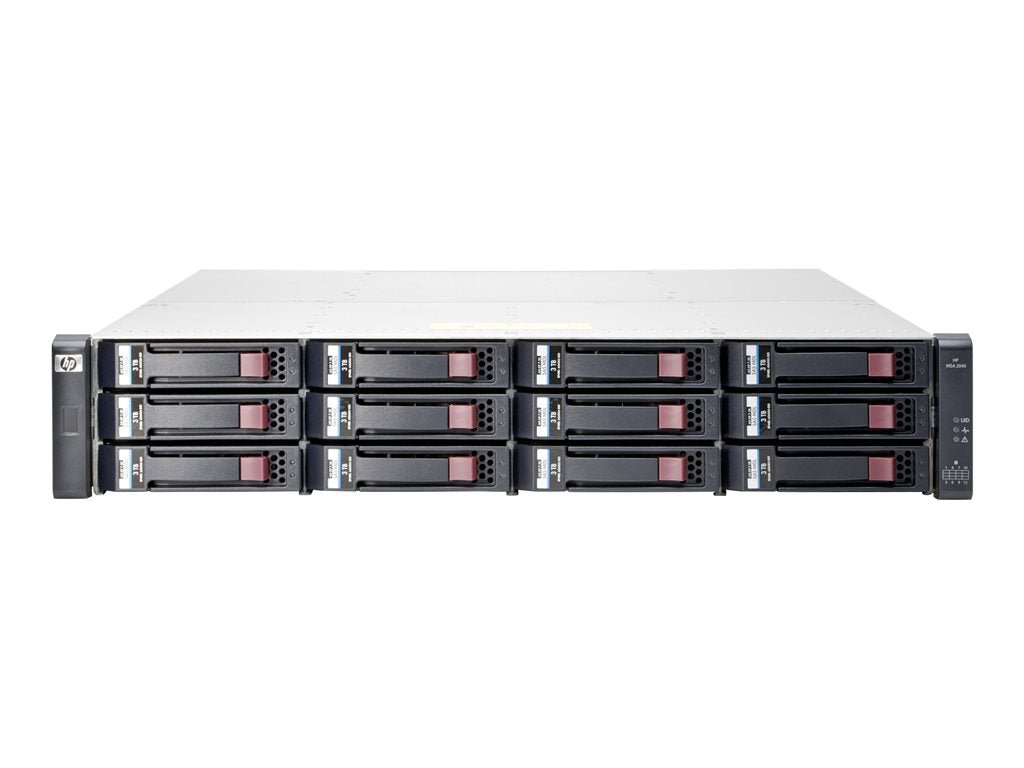 HPE Modular Smart Array 2040 SAN Dual Controller LFF Storage - Hard drive array - 12 bays (SAS-2) - 8Gb Fibre Channel,