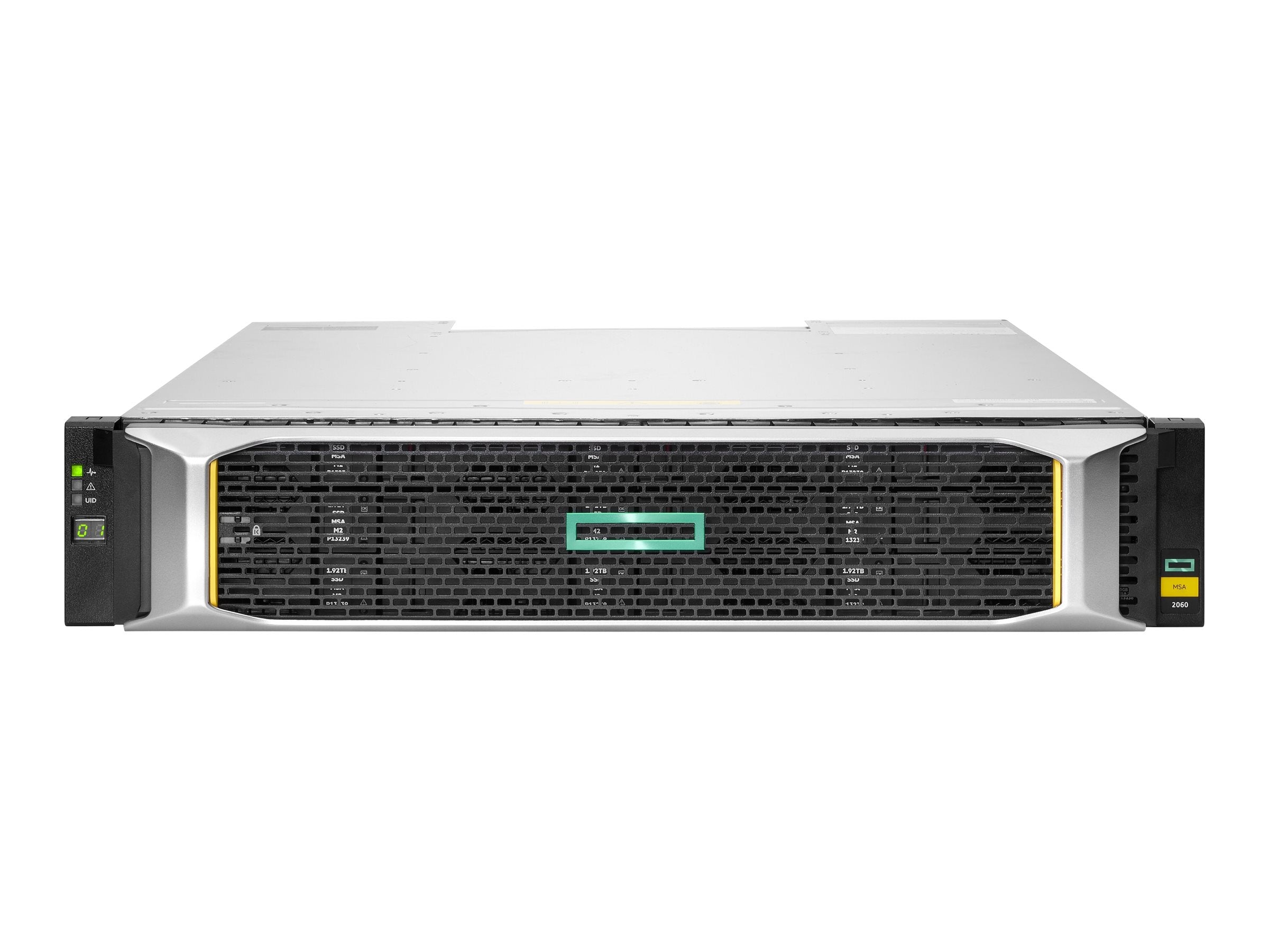 HPE Modular Smart Array 2060 10GBase-T iSCSI LFF Storage - Hard drive array - 0 TB - 12 bays (SCSI) - iSCSI (10 GbE) (external) R7J72B