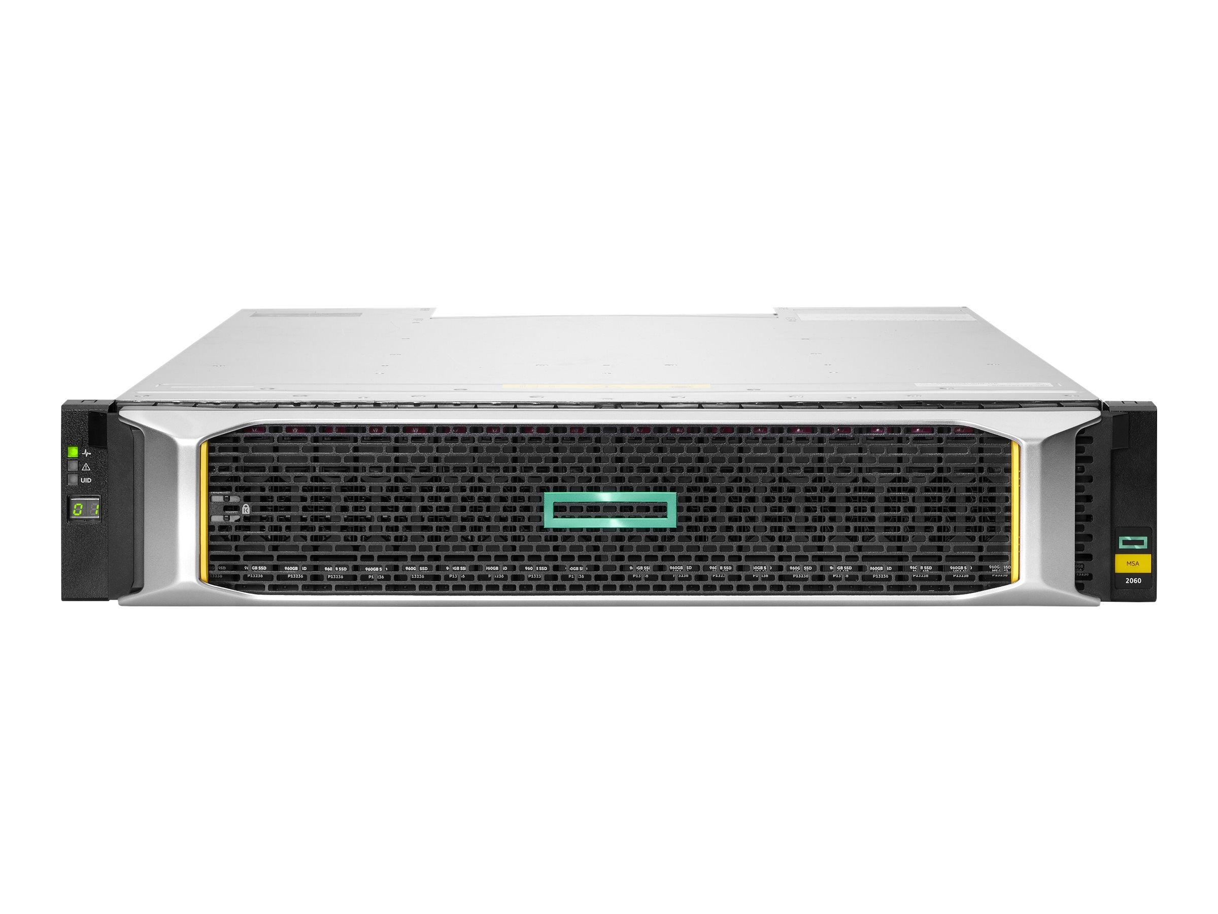 HPE Modular Smart Array 2060 10GbE iSCSI SFF Storage - Solid state drive array - 12 TB - 24 bays (SAS-3) - SSD 960 GB x 12 - S2E38B
