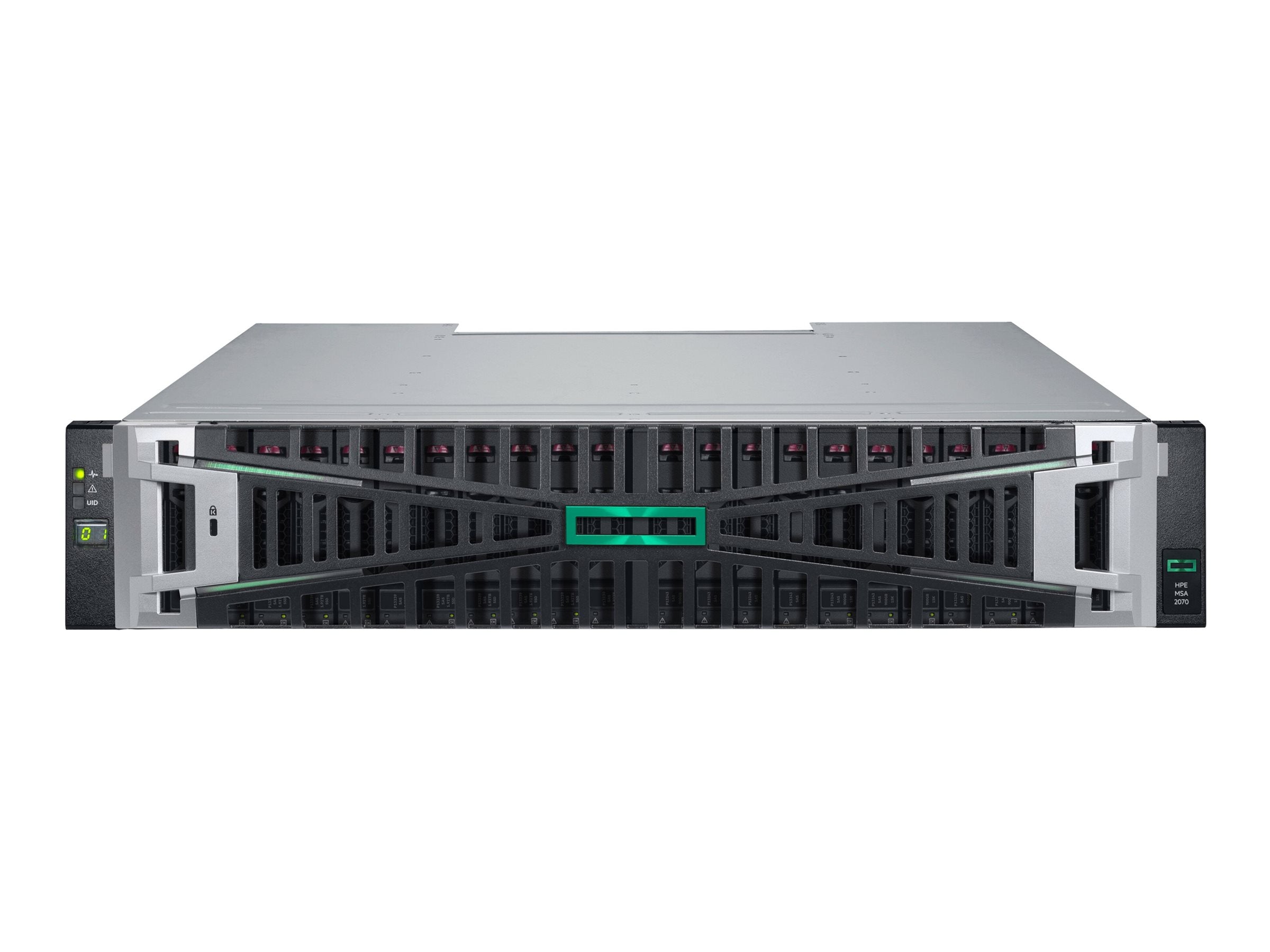 HPE Modular Smart Array 2070 10/25GbE iSCSI SFF Storage - Solid state drive array - 46 TB - 24 bays (SAS-3) - SSD 3.84 TB x 12 P76569-B25
