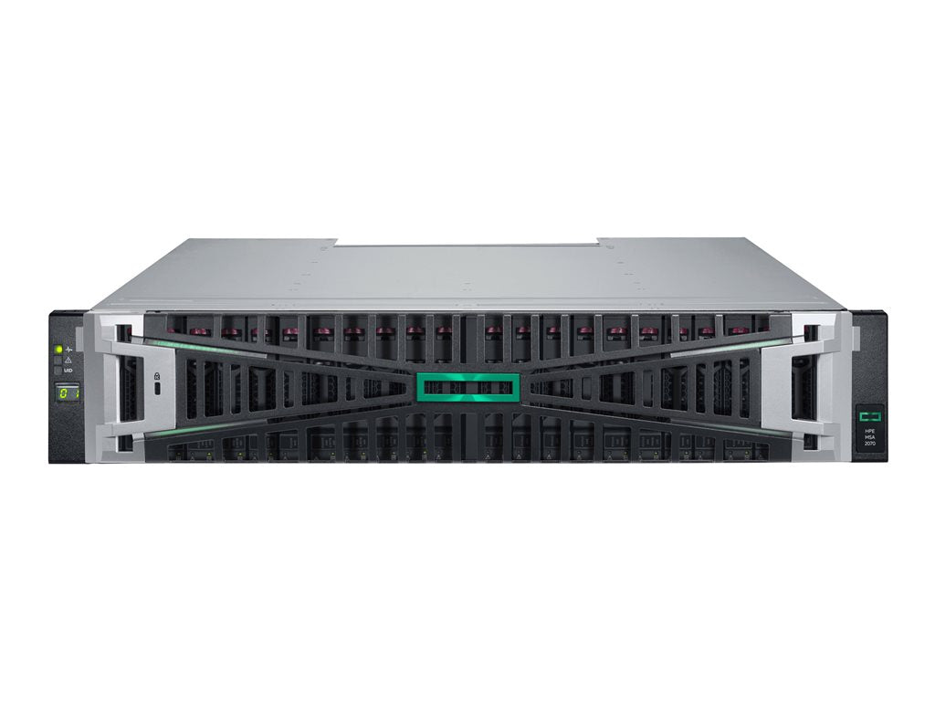 HPE Modular Smart Array 2070 10/25GbE iSCSI SFF Storage - Solid state / hard drive array - 0 TB - 24 bays (SAS-3) - iSCSI (10 S1H44A