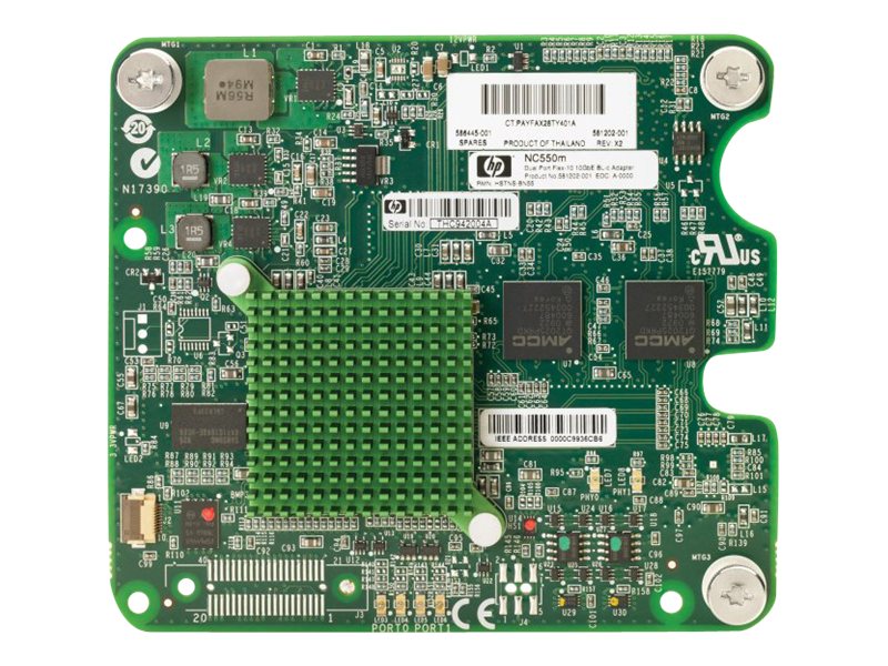 HPE NC550m - Network adapter - PCIe 2.0 x8 - 10GbE - 10GBase-KX4 - 2 ports - for ProLiant BL280c G6, BL2x220c G6, BL465c