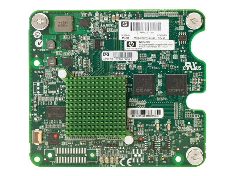 HPE NC553m - Network adapter - 10GbE - 10GBase-KX4 - 2 ports - for Integrity BL860c i4; ProLiant BL460c G7, BL490c G7,