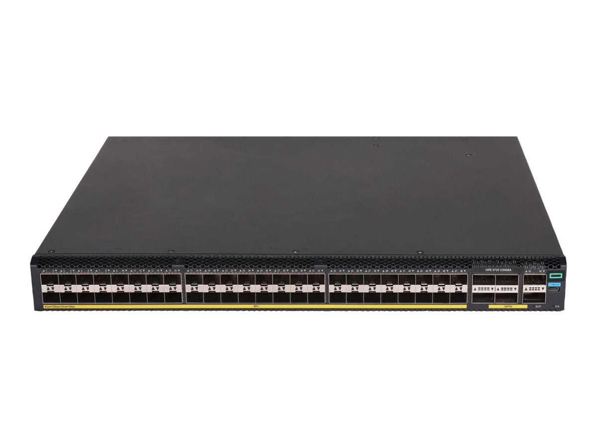 HPE Networking Comware 5720 48p SFP+ 1G/10G 6p QSFP28 100G Switch - Switch - data center, horizontal surface mounting only - S2N58A