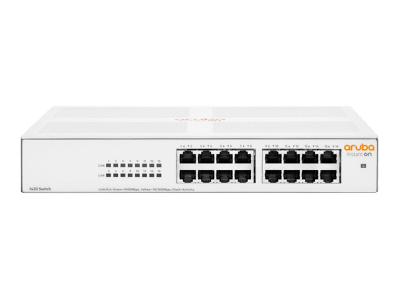 HPE Networking Instant On 1430 16G Class4 PoE 124W Switch - Switch - unmanaged - 16 x 10/100/1000 (PoE Class 4) - desktop, rack-mountable, R8R48A#B2E