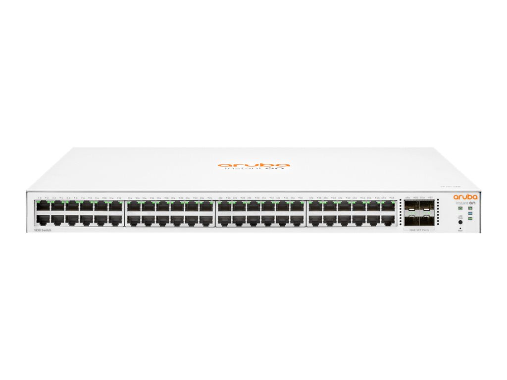 HPE Networking Instant On 1830 48G 4SFP Switch - Switch - smart - 48 x 10/100/1000 + 4 x Gigabit SFP - desktop, rack-mountable JL814A#B2E