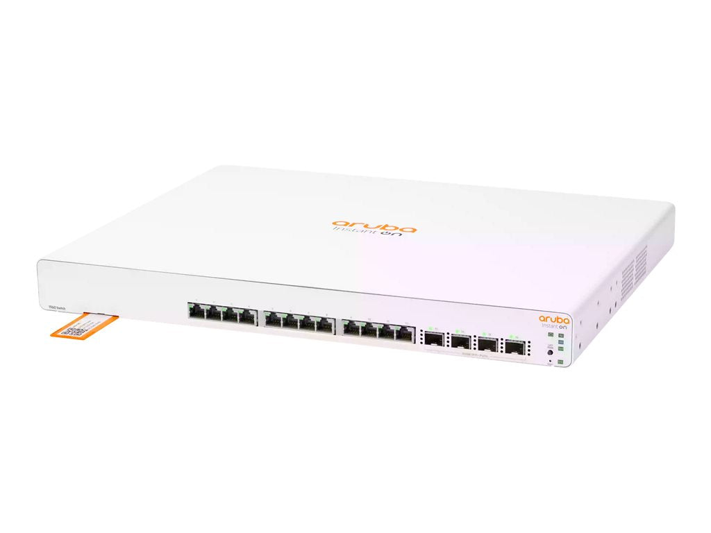 HPE Networking Instant On 1960 12XGT 4SFP+ Switch - Switch - L2+ - smart - 12 x 100/1000/10000 + 4 x 10 Gigabit SFP+ - desktop, JL805A#B2E