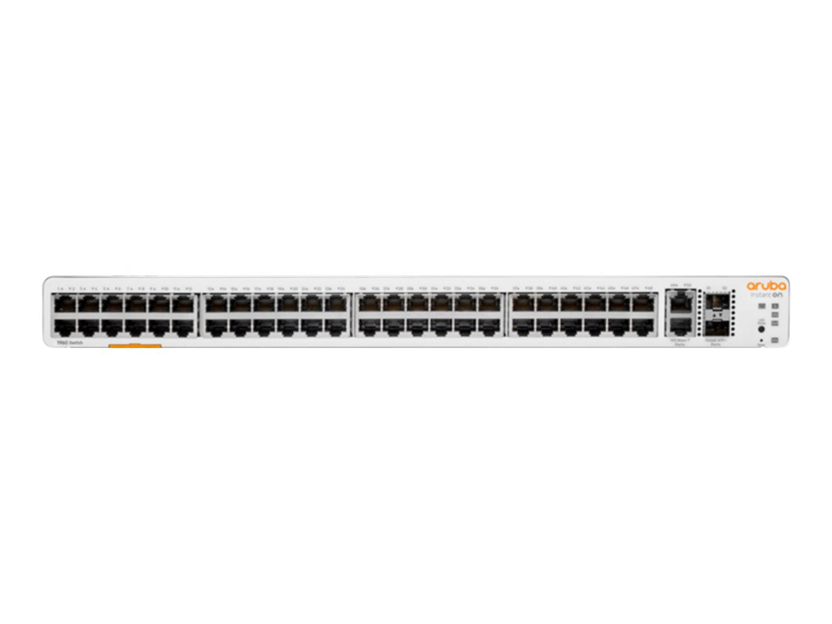 HPE Networking Instant On 1960 48G 2XGT 2SFP+ Switch - Switch - managed - 48 x 10/100/1000 + 2 x 10 Gigabit SFP+ + 2 x 100/1000/10GBase-T JL808A#B2E