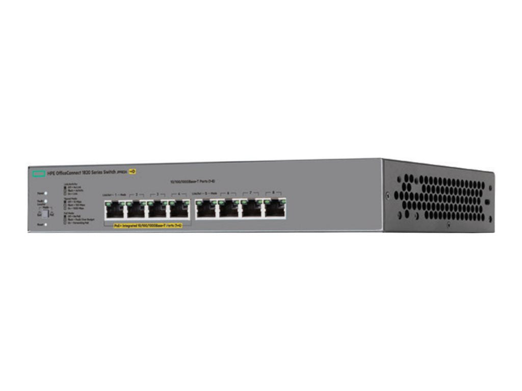 HPE OfficeConnect 1820-8G-PoE+ (65W) - Switch - smart - 4 x 10/100/1000 (PoE+) + 4 x 10/100/1000 - desktop - PoE+ (65 W)