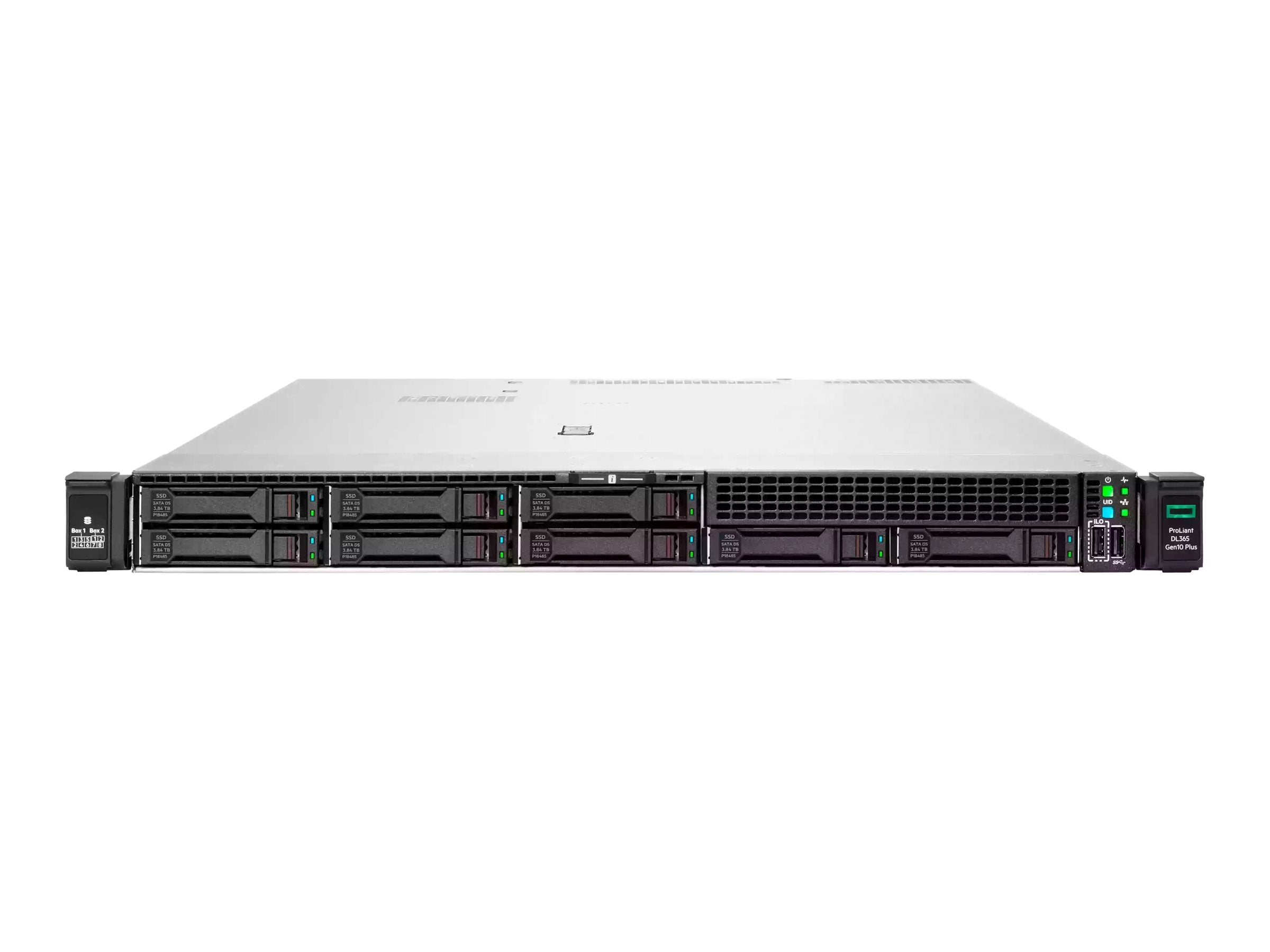 HPE ProLiant DL365 Gen10 Plus - Server - rack-mountable - 1U - 2-way - 1 x EPYC 7262 / up to 3.4 GHz - RAM 32 GB - SATA/SAS - P39366-291