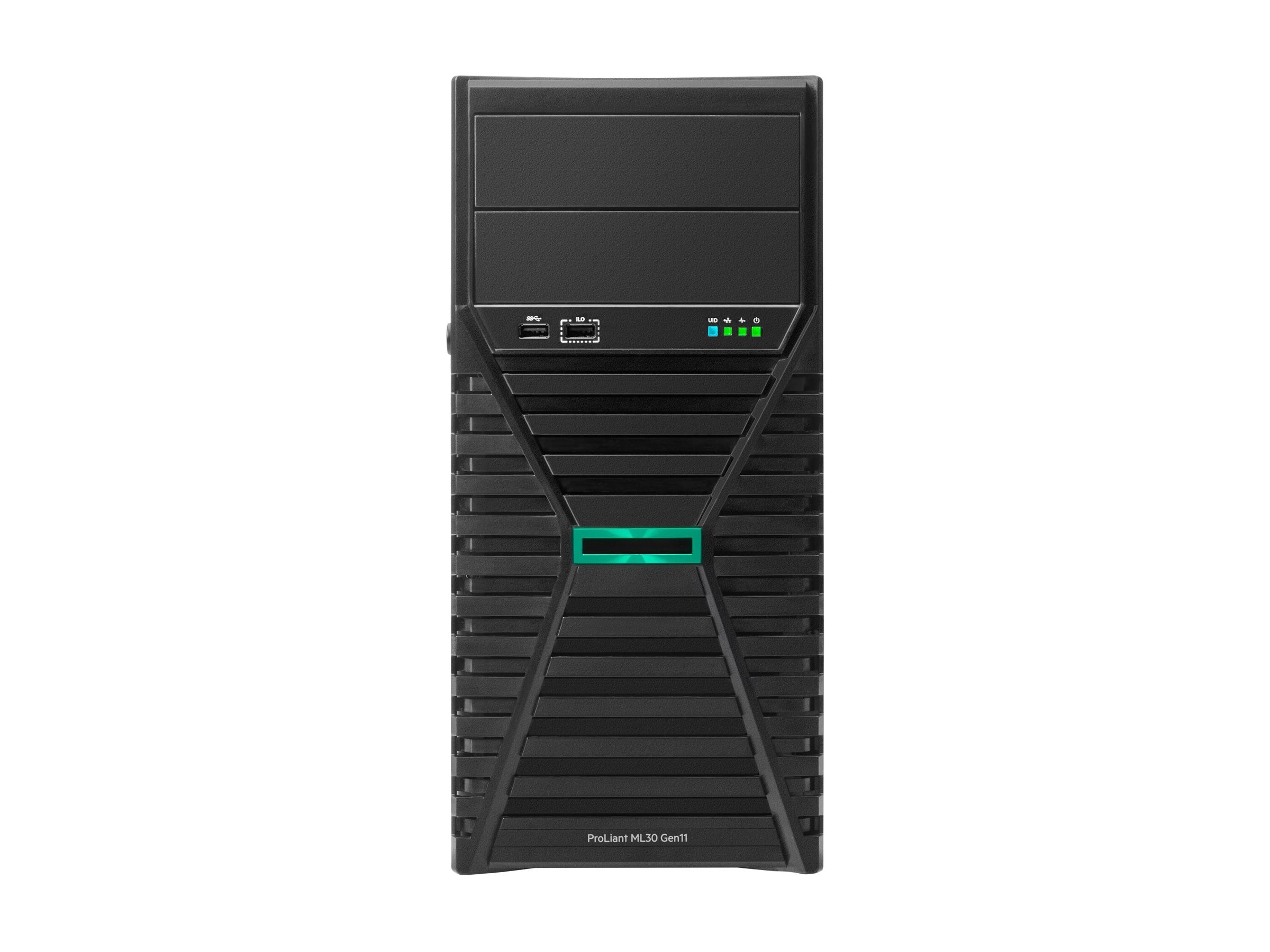 HPE ProLiant ML30 Gen11 - Server - tower 4U - 1-way - 1 x Xeon E-2434 / up to 5 GHz - RAM 16 GB - SATA - hot-swap 3.5 bay(s) P65095-371