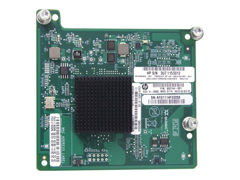 HPE QMH2572 - Host bus adapter - PCIe 2.0 x4 - 2Gb Fibre Channel, 4Gb Fibre Channel, 8Gb Fibre Channel - 2 ports - for
