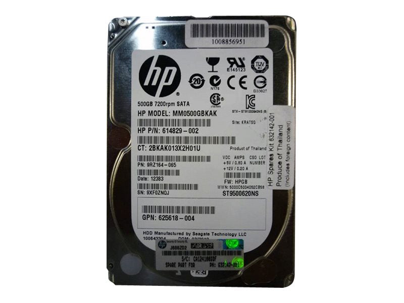 HPE Quick-release Midline - Hard drive - 500 GB - removable - 2.5 SFF - SATA 6Gb/s - 7200 rpm - for Moonshot 1500"
