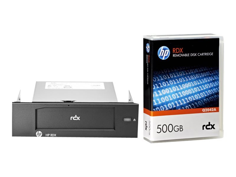 HPE RDX Removable Disk Backup System - Disk drive - RDX cartridge - SuperSpeed USB 3.0 - internal - 5.25 - with 500 GB