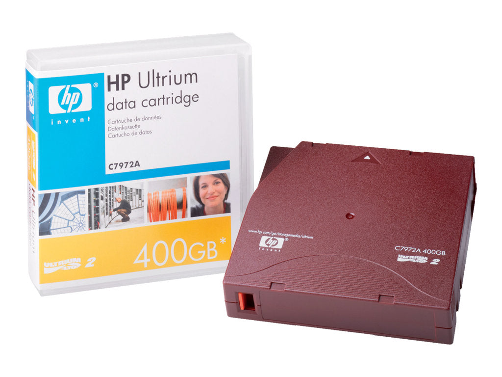 HPE RW Data Cartridge - LTO Ultrium 2 - 200 GB / 400 GB - write-on labels - red - for LTO-4 Ultrium; SureStore Tape