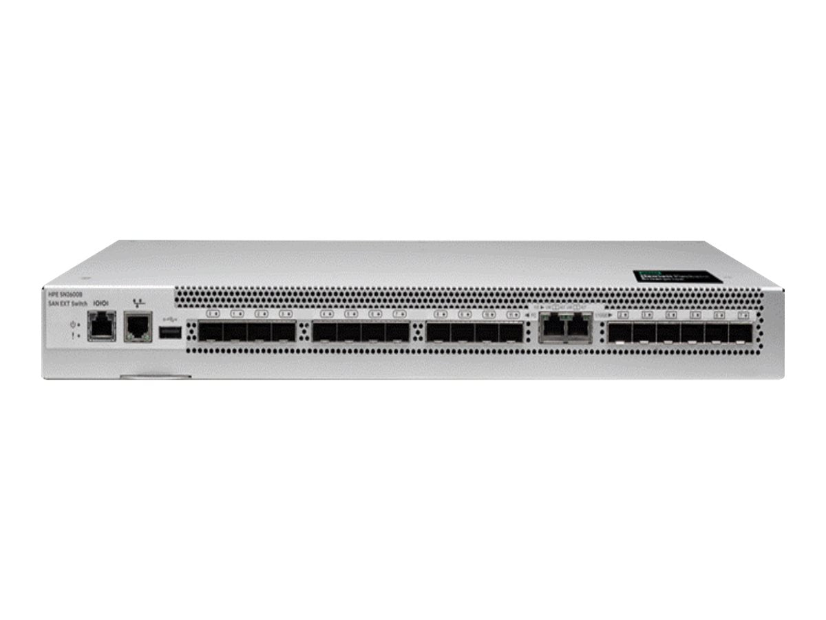 HPE SN2600B 32G 12-port/12-port Power Pack Plus - Switch - L3 - managed - 12 x 32Gb Fibre Channel SFP+ + 4 x 10 Gigabit Ethernet R6W21A#AC3