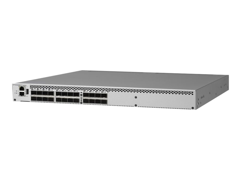 HPE SN3000B 16Gb 24-port/24-port Active Fibre Channel Switch - Switch - 24 x SFP+ - rack-mountable - HPE Complete