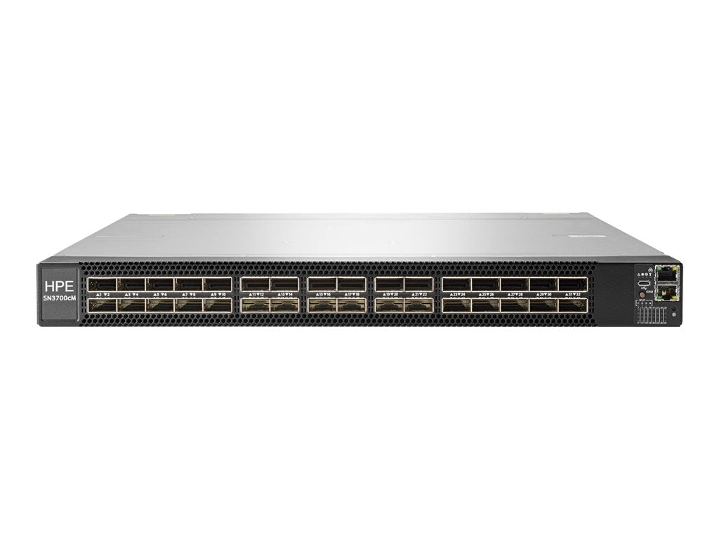 HPE SN3700M - Switch - L3 - managed - 32 x 200 Gigabit QSFP56 - back to front airflow - rack-mountable - for Apollo 4200, 4200 R5Z74A