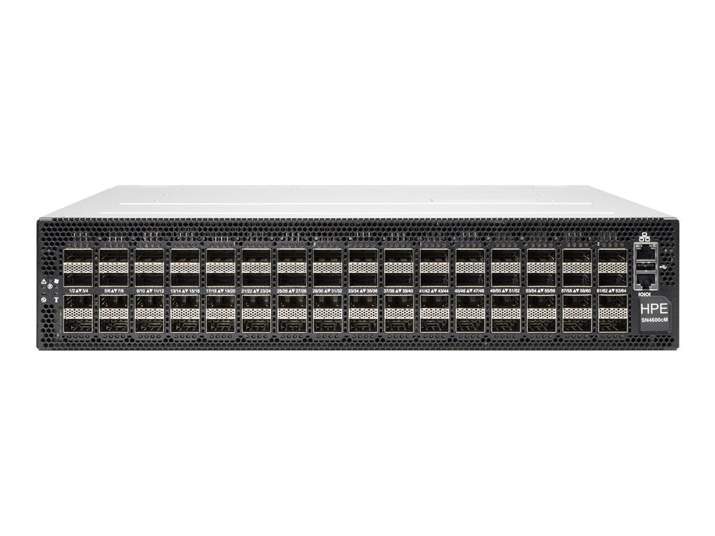 HPE SN4600cM 100GbE 64QSFP28 Switch - Switch - L3 - managed - 64 x 100 Gigabit QSFP28 - back to front airflow - rack-mountable R6R24A