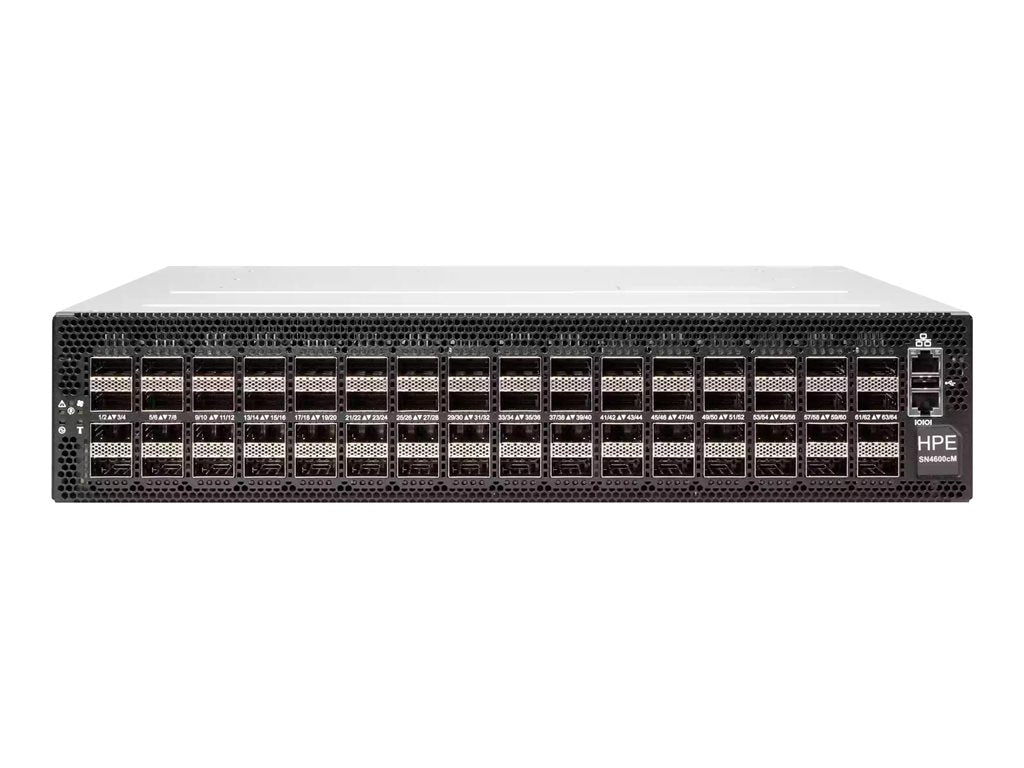 HPE SN4600cM - Switch - L3 - managed - 64 x 100 Gigabit QSFP28 - back to front airflow - rack-mountable R6R26A