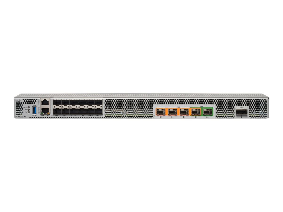 HPE SN6640C Multiservice Switch - C-Series - switch - 4 x 32Gb Fibre Channel SFP+ + 2 x 1 Gigabit FCIP - front to back airflow R8M66A#AC3