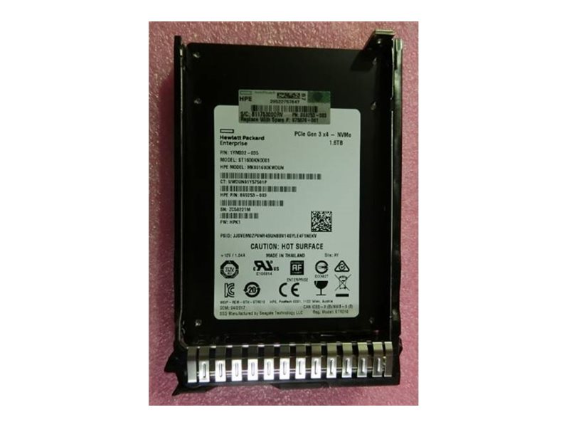 HPE - SSD - Mixed Use - 1.6 TB - hot-swap - 2.5 SFF - PCIe x4 (NVMe) - with HPE Smart Carrier NVMe"