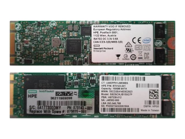 HPE - SSD - Read Intensive - 150 GB - internal - M.2 2280 - SATA - with HPE Standard Carrier