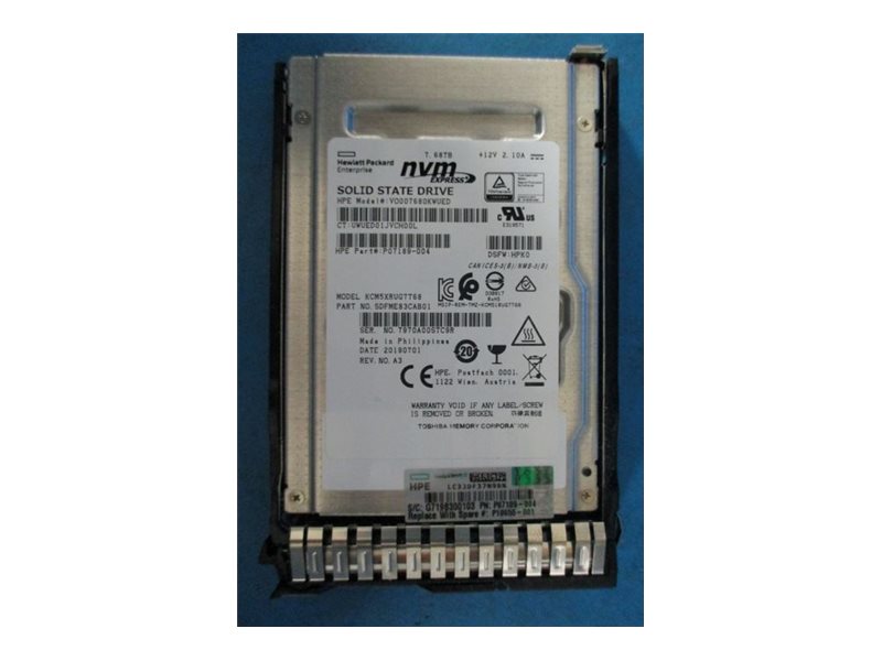HPE - SSD - Read Intensive - 7.68 TB - hot-swap - 2.5 SFF - PCIe 4.0 (NVMe) - with HPE Smart Carrier NVMe"