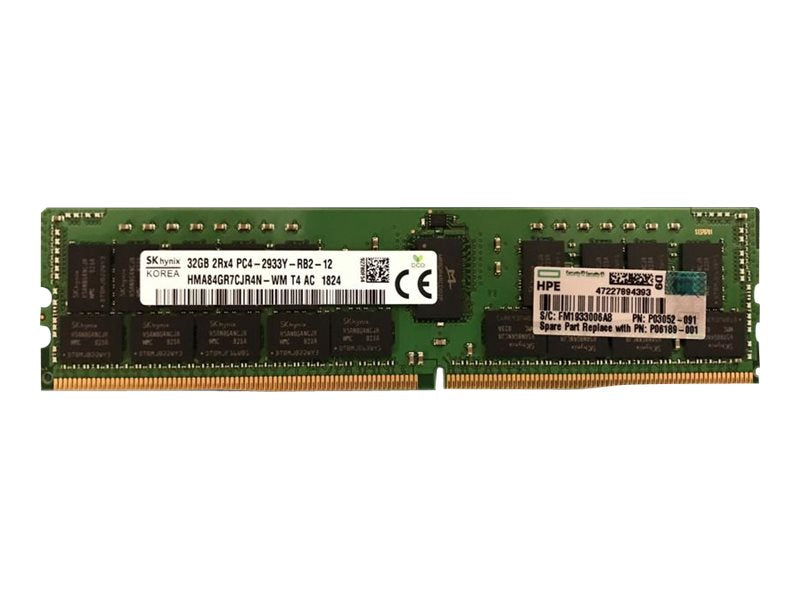 HPE SimpliVity - DDR4 - kit - 192 GB: 6 x 32 GB - DIMM 288-pin - 2933 MHz / PC4-23400 - CL21 - 1.2 V - registered - ECC