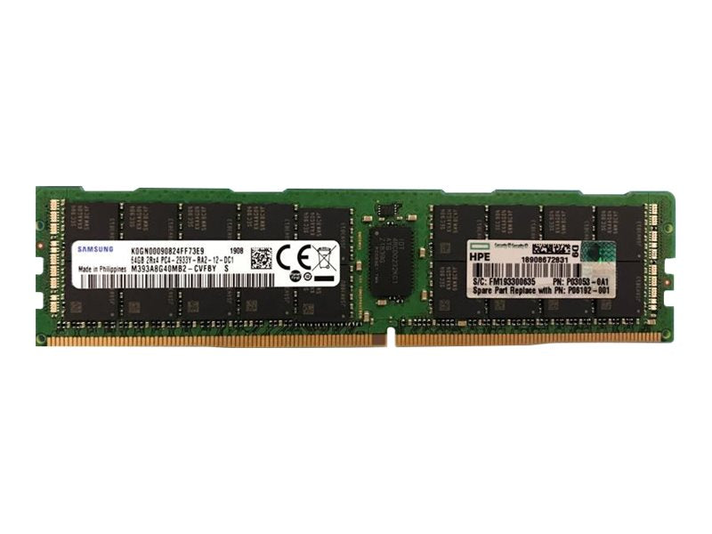 HPE SimpliVity - DDR4 - kit - 256 GB: 4 x 64 GB - LRDIMM 288-pin - 2933 MHz / PC4-23400 - CL21 - 1.2 V - Load-Reduced -