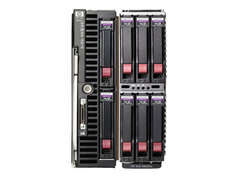 HPE StorageWorks All-in-One Storage System SB600c 1.16TB Storage Blade - NAS server - 8 bays - 1.16 TB - SATA 1.5Gb/s /