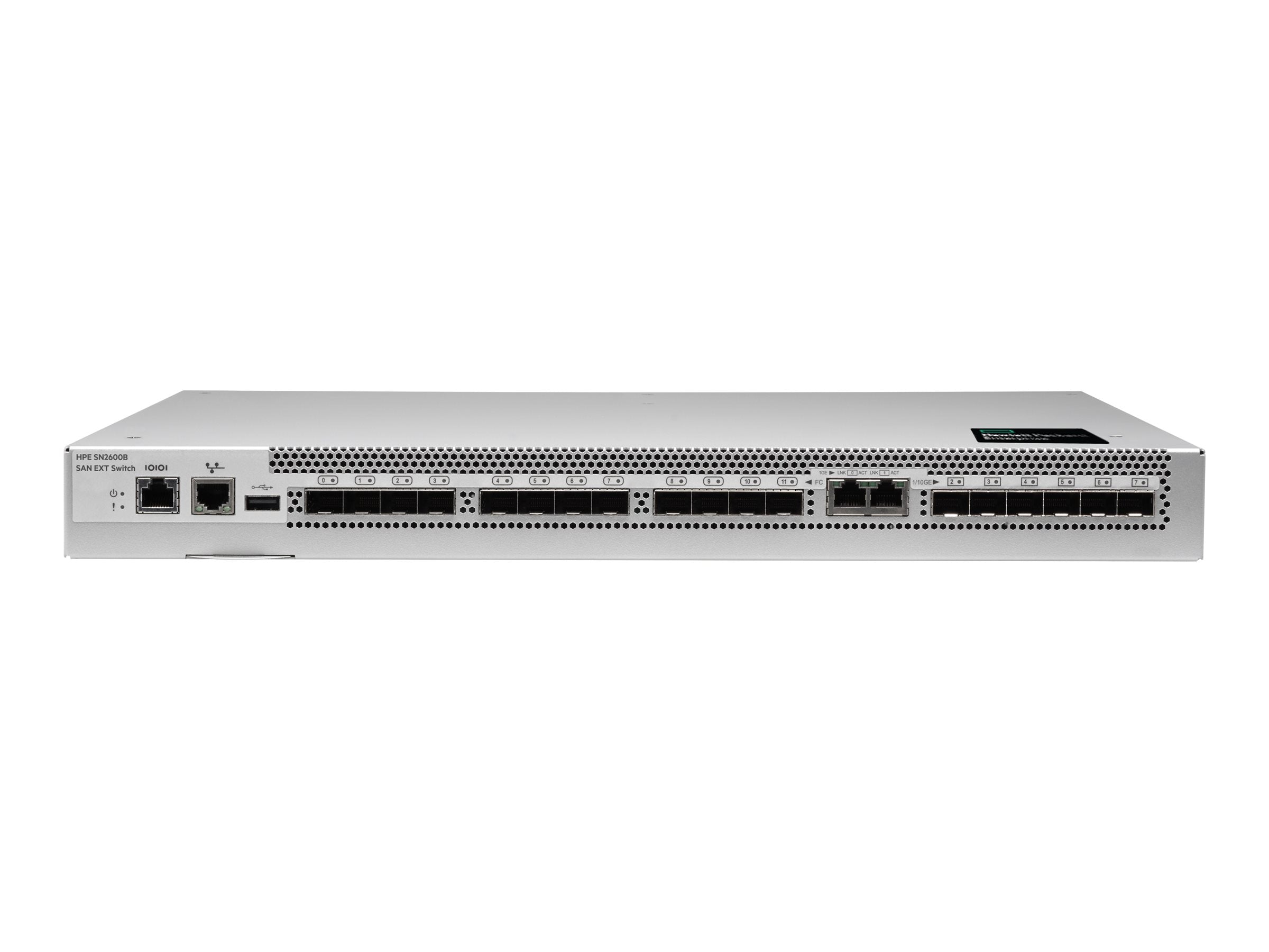 HPE StoreFabric SN2600B 32Gb 12/4 4-port 16Gb Short Wave SFP+ SAN Extension Switch - B-Series - switch - L3 - managed - 4 x 32Gb R6W20A#AC3