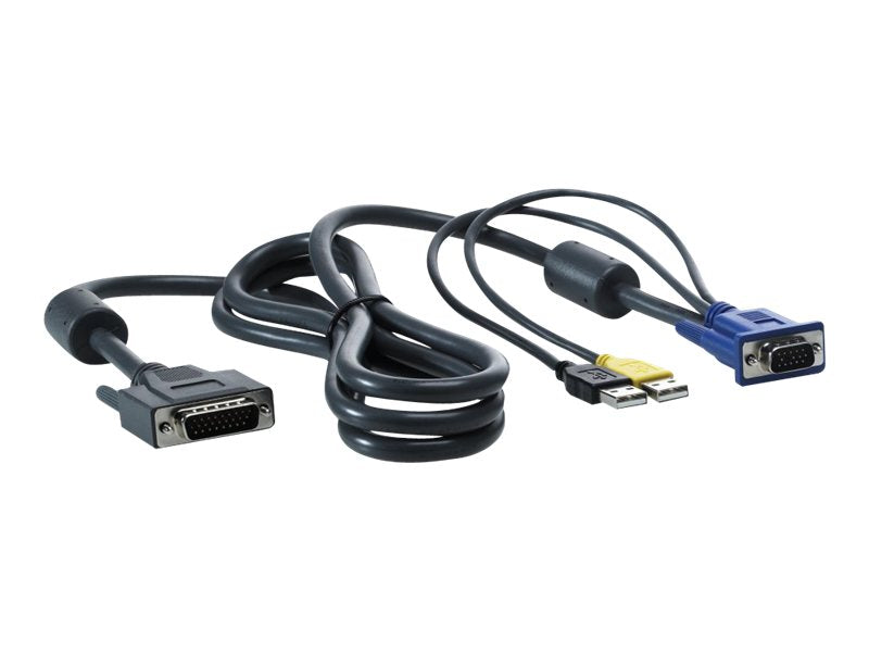 HPE USB Server Console Cable - Video / USB cable - 6 ft (pack of 2) - for HPE 600; ProLiant DL370 G6, DL585 G6, ML110