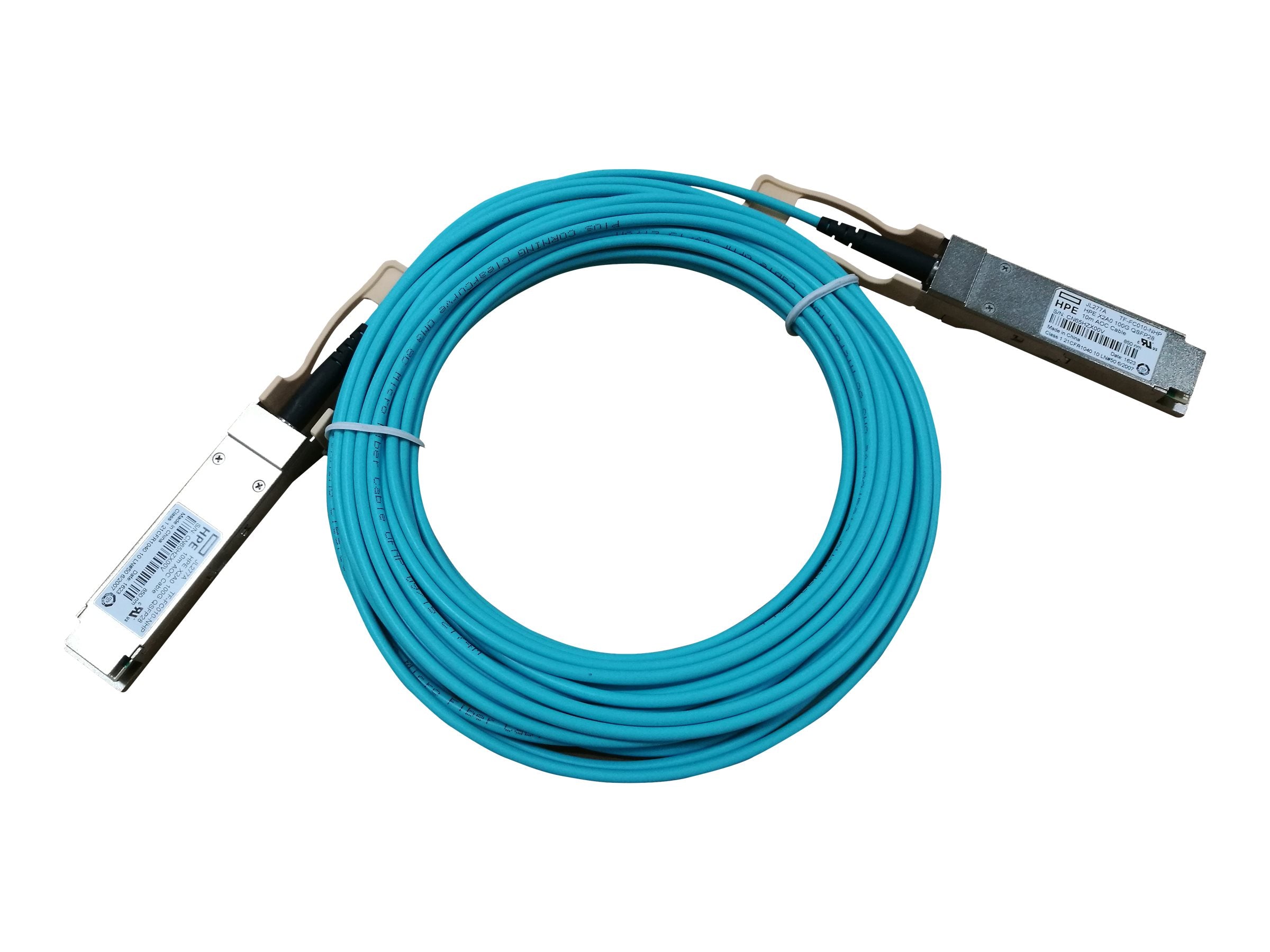 HPE X2A0 - 100GBase-AOC direct attach cable - QSFP28 to QSFP28 - 5 m - fiber optic - active - for FlexFabric 5944 48XGT 6QS28 JL796A