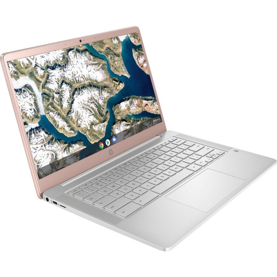 HPI SOURCING - CERTIFIED PRE-OWNED Chromebook 14a-na0018ds 14" Touchscreen Chromebook - HD - 1366 x 768 - Intel Celeron N4120 Tetradeca-core (14 Core) - 4 GB Total RAM - 4 GB On-board Memory - 128 GB Flash Memory - Pale Rose Gold - Refurbished