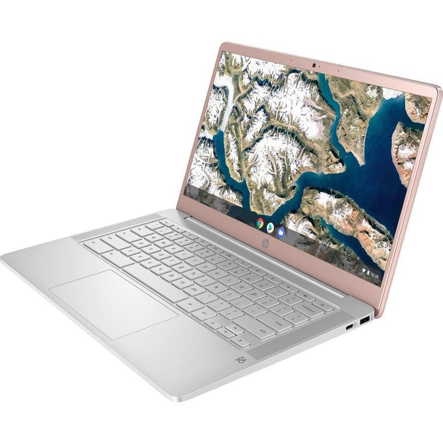HPI SOURCING - CERTIFIED PRE-OWNED Chromebook 14a-na0018ds 14" Touchscreen Chromebook - HD - 1366 x 768 - Intel Celeron N4120 Tetradeca-core (14 Core) - 4 GB Total RAM - 4 GB On-board Memory - 128 GB Flash Memory - Pale Rose Gold - Refurbished