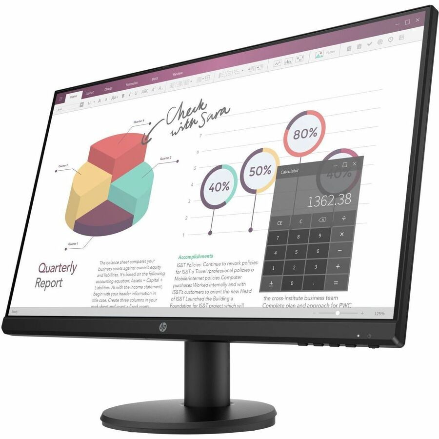 HPI SOURCING - NEW P24v G4 24 Class Full HD LCD Monitor - 16:9 - Black - 23.8 Viewable - I