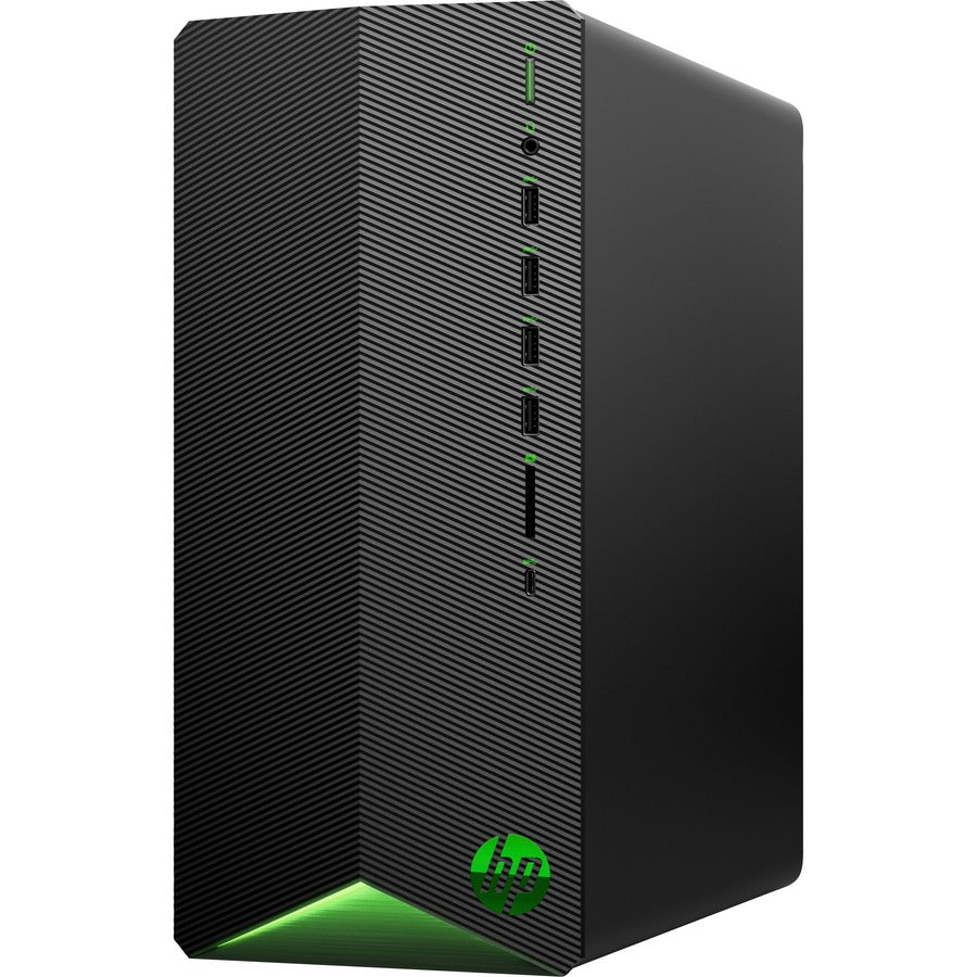 HPI SOURCING - NEW Pavilion Gaming TG01-2000a TG01-2130 Gaming Desktop Computer - AMD Ryzen 5 5600G Hexa-core (6 Core) 3.90 GHz - 8 GB RAM DDR4 SDRAM - 512 GB M.2 PCI Express NVMe SSD - Tower - Shadow Black, Acid Green 328S6AA#ABA