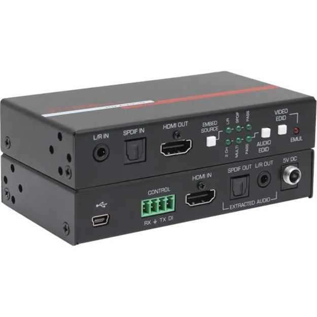 Hall HD-AUD-IO HDMI 2.0 Audio Inserter, Extractor, EDID Manager and Equalizer - 1 Input