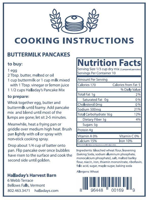Halladays Buttermilk Pancake Mix
